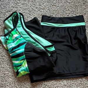 Green Tankini/Short Swim Set